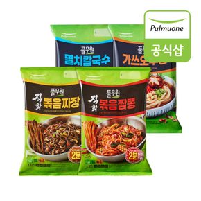 E풀무원 상온면 4종 4봉(볶음짜장2인+볶음짬뽕2인+우동2인+멸치칼국수2인)..[35790357]