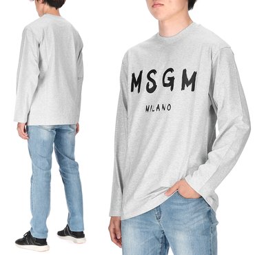 MSGM 밀라노 로고 2000MM511 200005 94 남성 긴팔티셔츠