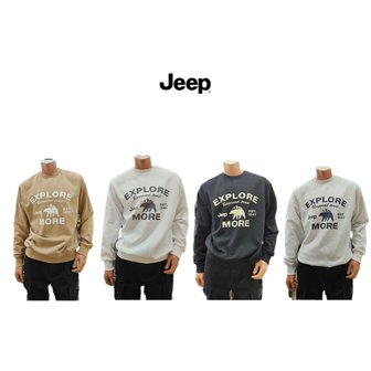 Jeep [여주점] 지프 남여공용 기모  익스플러오 모어 맨투맨 JN4TSU894