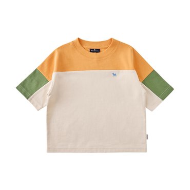 블루독 25135-331-01(OR)컬러블럭 7부 티셔츠(정가59000)