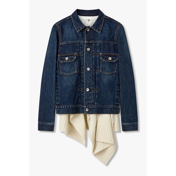 여성 퀼팅 베스트 데님 자켓 세트 6415301514000