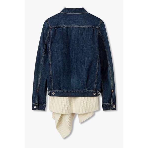 여성 퀼팅 베스트 데님 자켓 세트 6415301514000