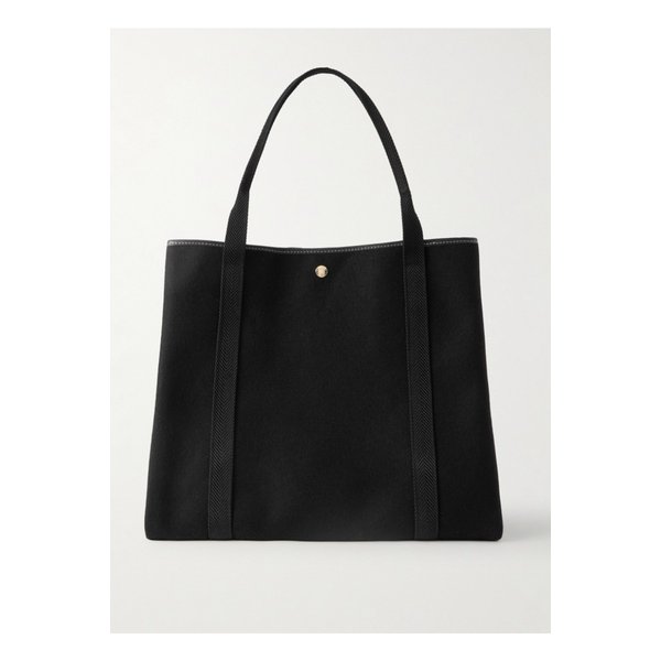 휘 드 베르누이 트라베르세 윕 라지 웨빙 가죽 트리밍 펠트 토트 블랙 46376663162918542