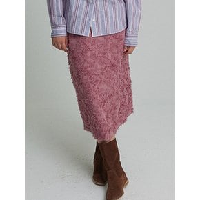 Fringe maxi skirt / Dusty pink