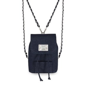 DENIM MINI BACKPACK (DARK BLUE)