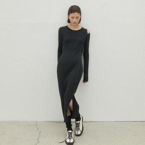 나인 ESSENTIAL CUTOUT KNIT DRESS OP6228SG