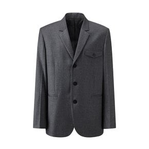남성 포켓 디테일 3버튼 테일러드 자켓 GREY MG