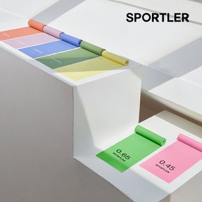 (공식)박스훼손 스포틀러 스트레칭 라텍스 밴드 필라테스 고무 요가 근력 헬스 탄력 운동 3단계