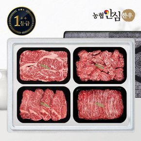 [농협안심한우] 1++등급 한우 선물세트 구이정육5호 1.2kg (등/안/국/불)