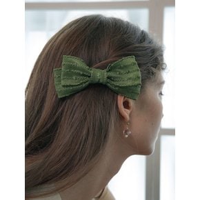 Stripe mesh ribbon hairpin (3color)