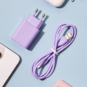 [버터샵] 컬러 USB 케이블 8 PIN 라벤더