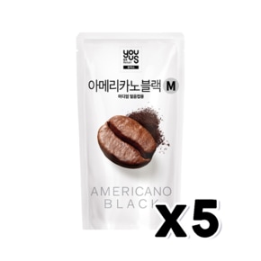 유어스 아메리카노 블랙 M 아이스파우치음료 230ml x 5개