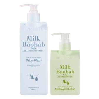 밀크바오밥 베이비워시 500ml + 베이비 수딩젤 로션 250ml