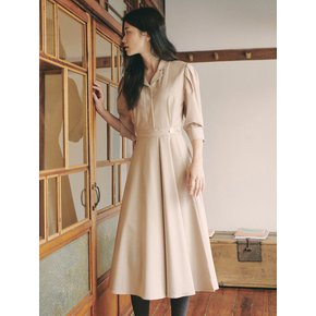 LMJ Gold Button Wrap One-piece_beige