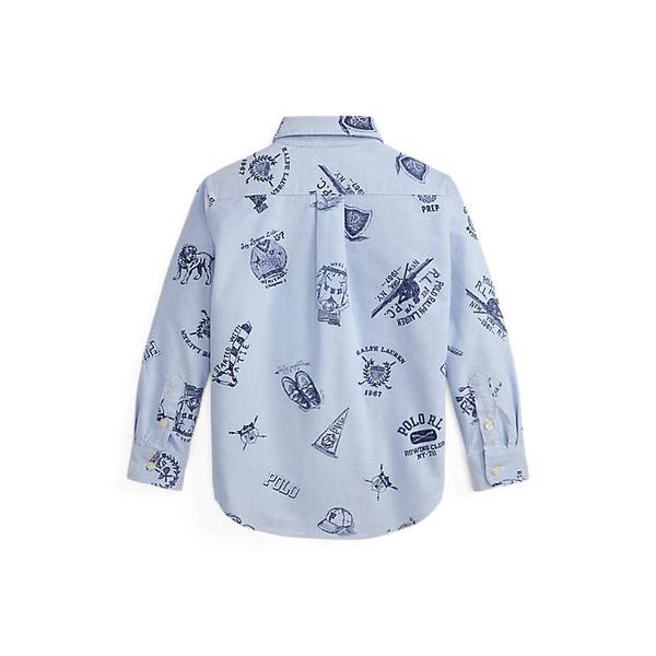 폴로 키즈 남아 2-7세 코튼 옥스포드 그래픽 셔츠(CWPOWOVB6820588999)