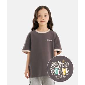 [본사]링거 백 그래픽 반팔 티셔츠 (차콜) OD262ISS13_CHC