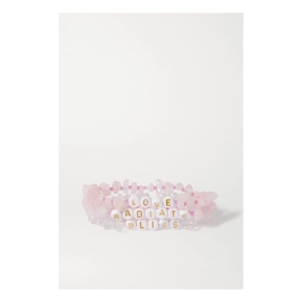 티발란스 크리스털 핑크 쿼츠 및 에나멜 팔찌 3세트 560971903730499