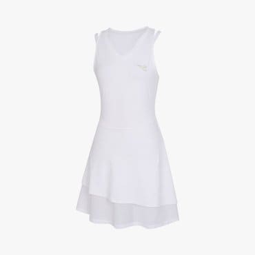 디아도라 [공식스토어] 크로스코트 브이넥 퍼포먼스 원피스 WHITE