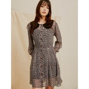 Rachal Flower Flare Collar Dress_Blue