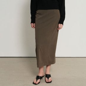 WOMAN 미니멀 H라인 롱스커트 [TAUPE] / WBE1L13505