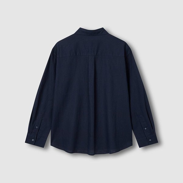여 리넨 블렌디드 긴팔 셔츠 J116203524056