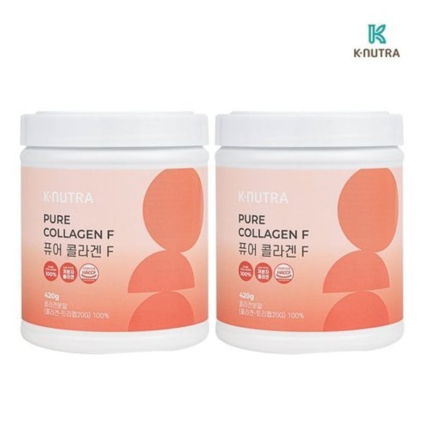 케이뉴트라 퓨어 콜라겐F 저분자 피쉬 콜라겐 분말 420g 2개
