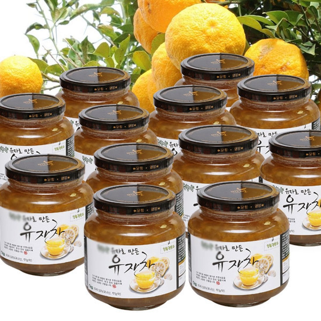 에덴 무농약유자로 만든 고흥유자차(1kg 12병) 유자청 유자차, 믿고 사는 즐거움 SSG.COM