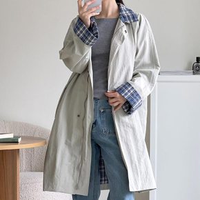 H스타일(NB)체크카라사파리 봄 여성 빅사이즈 사파리 야상 자켓 재킷 점퍼 아우터