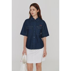 CESARA - DENIM SHIRT_Blue_LPTA0BL08W