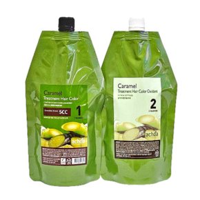 카라멜 염색약 400g 자연스런초코빛갈색(5CC) 새치염색