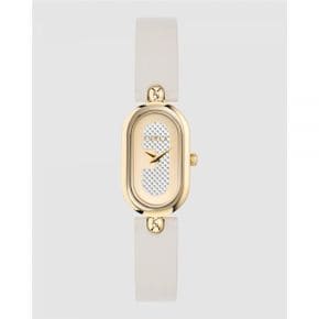 5020712 Furla Ooh Gold-Tone White Leather Watch - 103597931