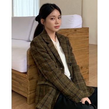 헤지스레이디스 [24FW] [온라인전용][HARRIS TWEED] 싱글 레귤러핏 자켓   HSJA4D772K2