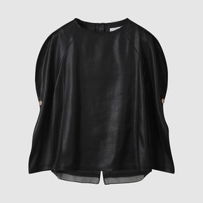 여성 래글런슬리브 블라우스 BLACK