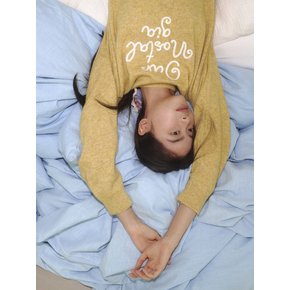 Lover logo mix knit_Mustard(OC25-KN12)