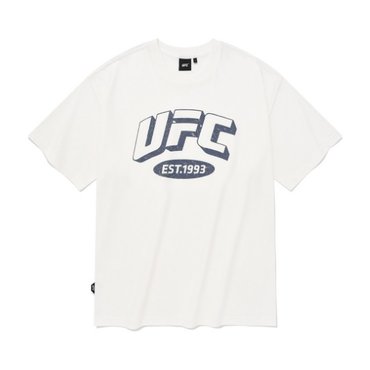 UFC SPORT UFC 아치 로고 릴렉스핏 반팔 티셔츠 화이트 U2SSU2336WH