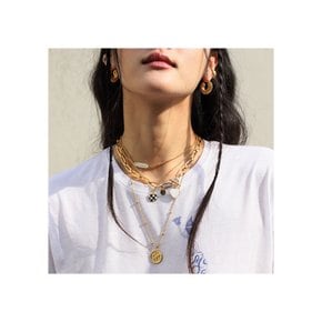 Earth coin necklace (gold)