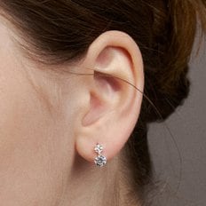 [sv925] snowflake one-touch earring