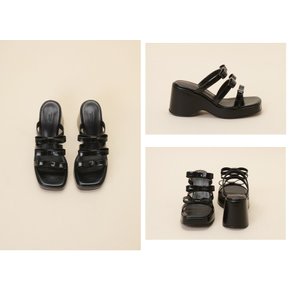 Ribbon wedge sandal(black) DG2AM24040BLK