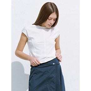 Cap Sleeve Block Top  Ivory (KE6540M080)