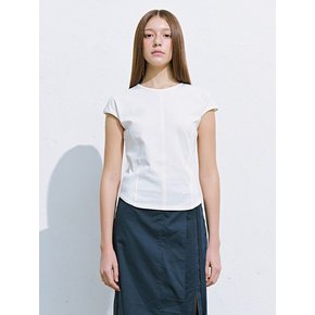 Cap Sleeve Block Top  Ivory (KE6540M080)