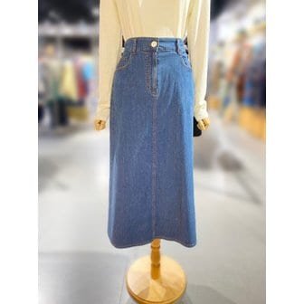 베네통 [여주점] 뒷밴딩 맞트임 A라인 데님 스커트 (BASKA3611)