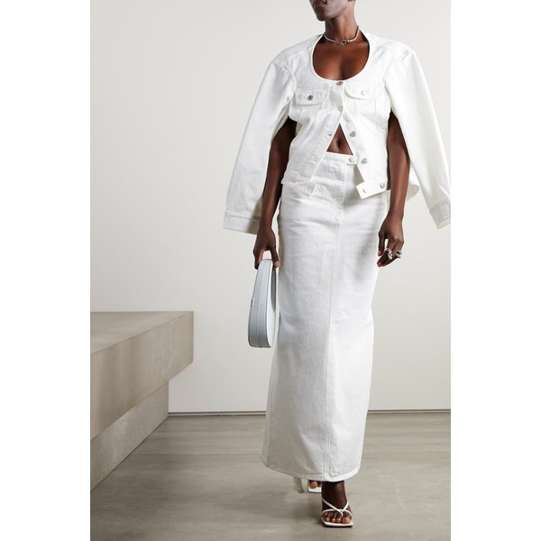 쿠레쥬 코쿤 데님 재킷 화이트 1647597317117576