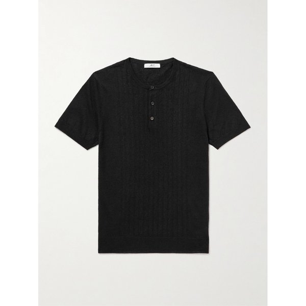 미스터 피 포인텔 린넨 코튼 블렌드 헨리넥 티셔츠 46376663163006222