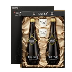 한산소곡주선물세트 특1호 16% 750ml 2본 잔2개