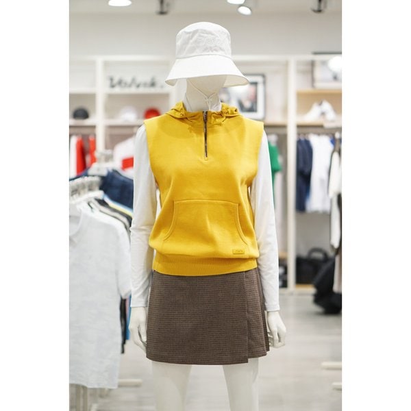 [여주점] 골프웨어 여성 골프 오버핏 후드 니트 베스트 VO901