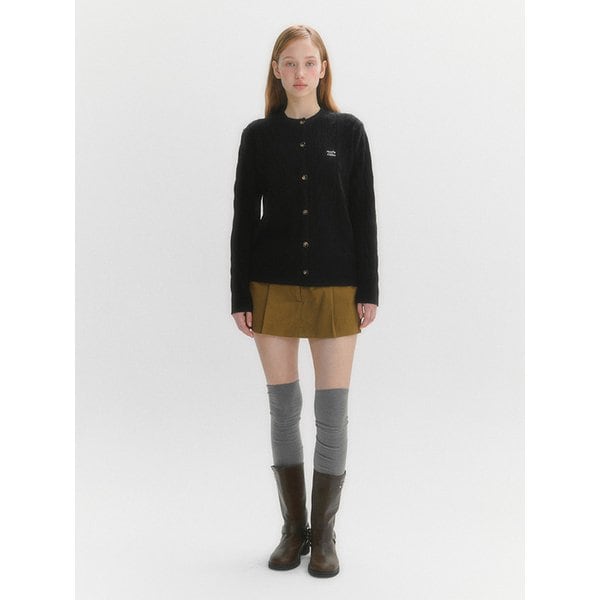 로고 자수 케이블 가디건(MAFCKC13NBK)