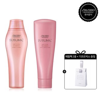 서브리믹 [부스스한 모발]에어리플로우샴푸250ml+트리트먼트 250g [체험팩 샤셰 2종+파우치+기프트박스]