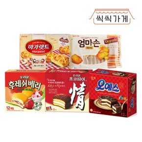 오초후엄마 비상시 먹기 좋은 파이 5종(오예스 초코파이 후레쉬 엄마손 마가렛)