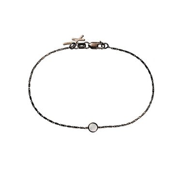 페르테 아르코 화이트 블랙골드 브레이슬릿(White Black), Arco Bracelet 17.7cm, 14k gold