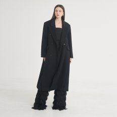 Tailored DoubleBreasted Slit Coat Black